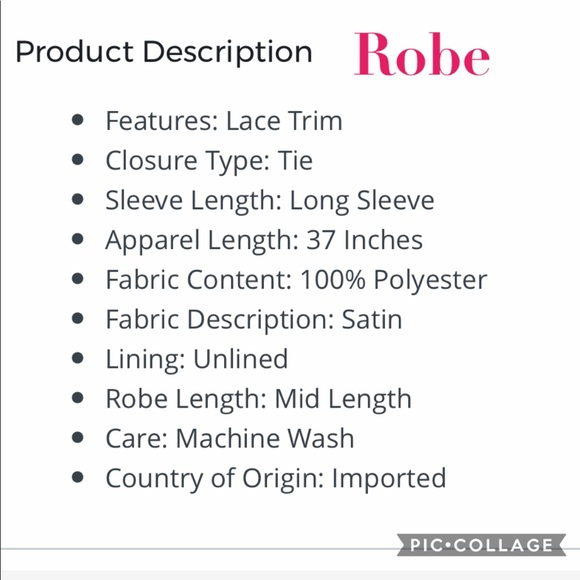 Macbeth Collection Lace Trim Capri Pajamas &Robe - Picture 4 of 7